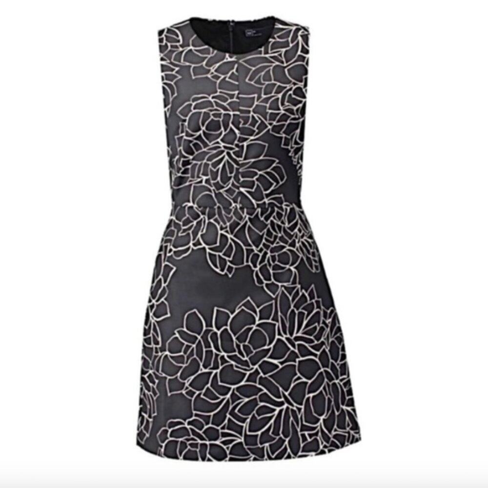 Gap Floral Print Black Dress with Pockets